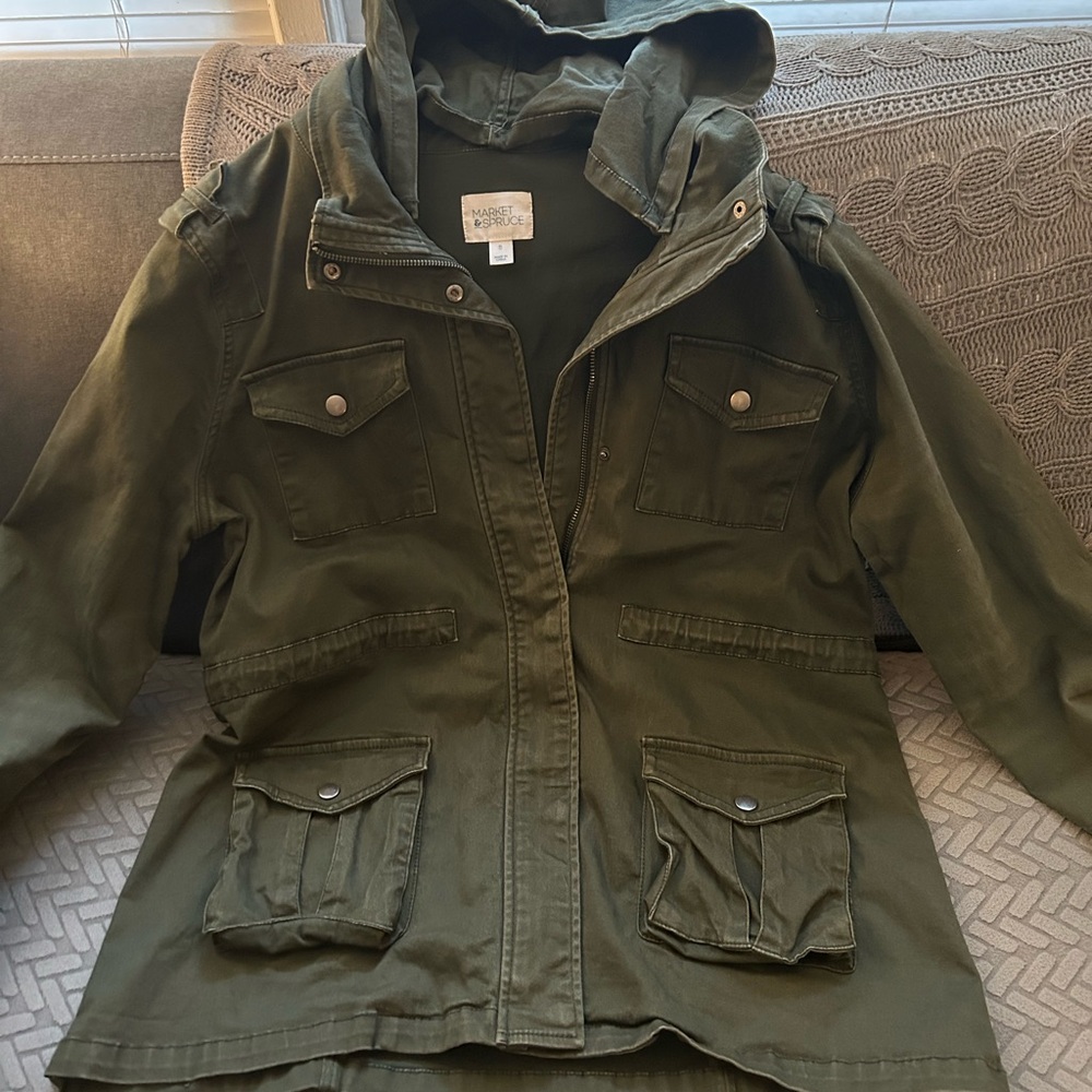 Market & Spruce Olive Utility Jacket
